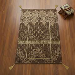 Velvet Quilted Jaye Namaz Brown