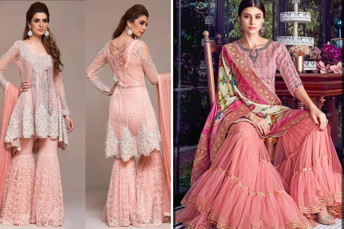 Latest gharara styles with short shirts online