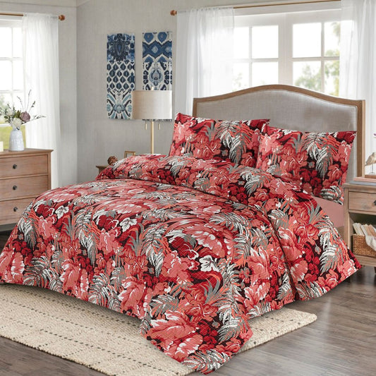 Viola 3 Pcs Bedding Set Floral Pink 1024