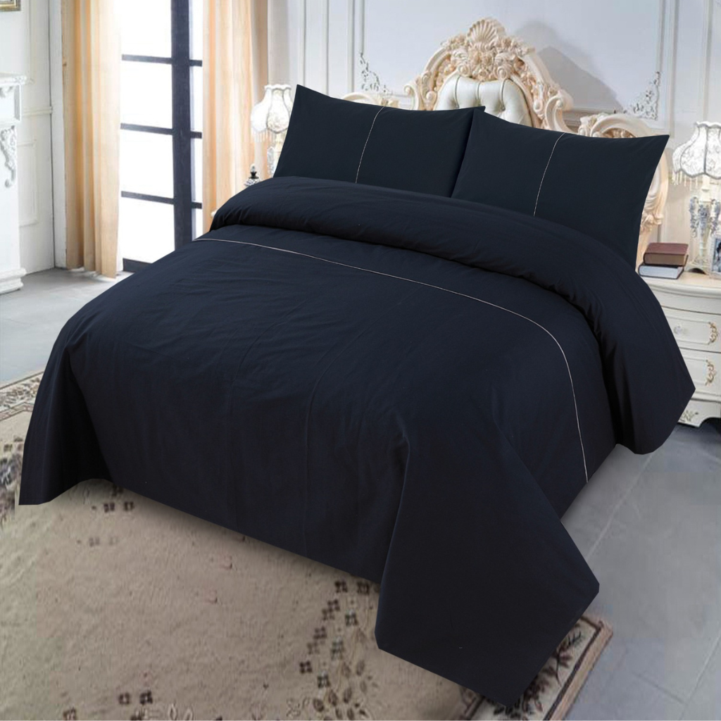 Alacrity 3 Pcs Bedding Set Black