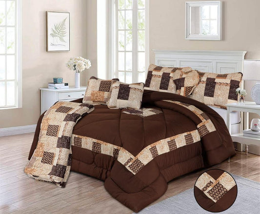 Coverlet Floral 14 Pcs Bedding Set with Filled Comforter 1024