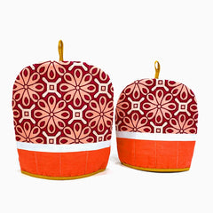 2 Pcs Tea Cozy Set Madolina Red