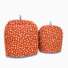 2 Pcs Tea Cozy Set Margie Red With Grey