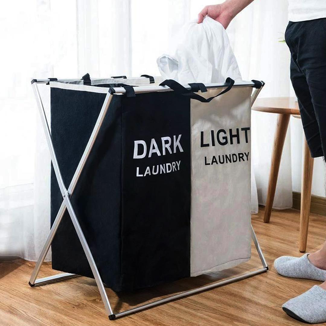 2 Tier Foldable Laundry Basket