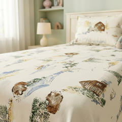 2 Pcs Kids Bedding Set White