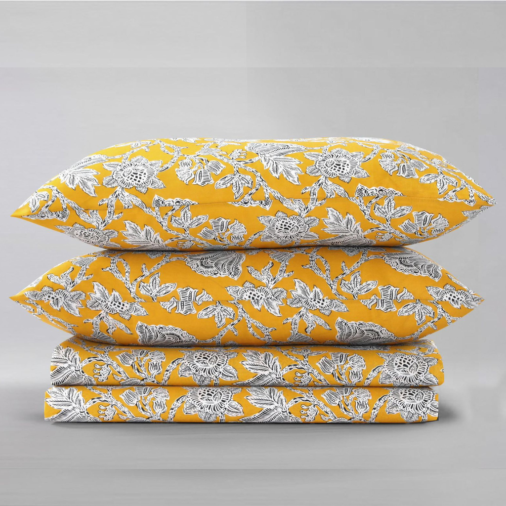 3 Pcs Premium Bedding Set Yellow