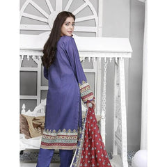 3 Pcs Unstitched Lawn Suit Patrick Blue