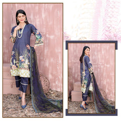 3 Pcs Unstitched Printed Lawn Suit Belizzi