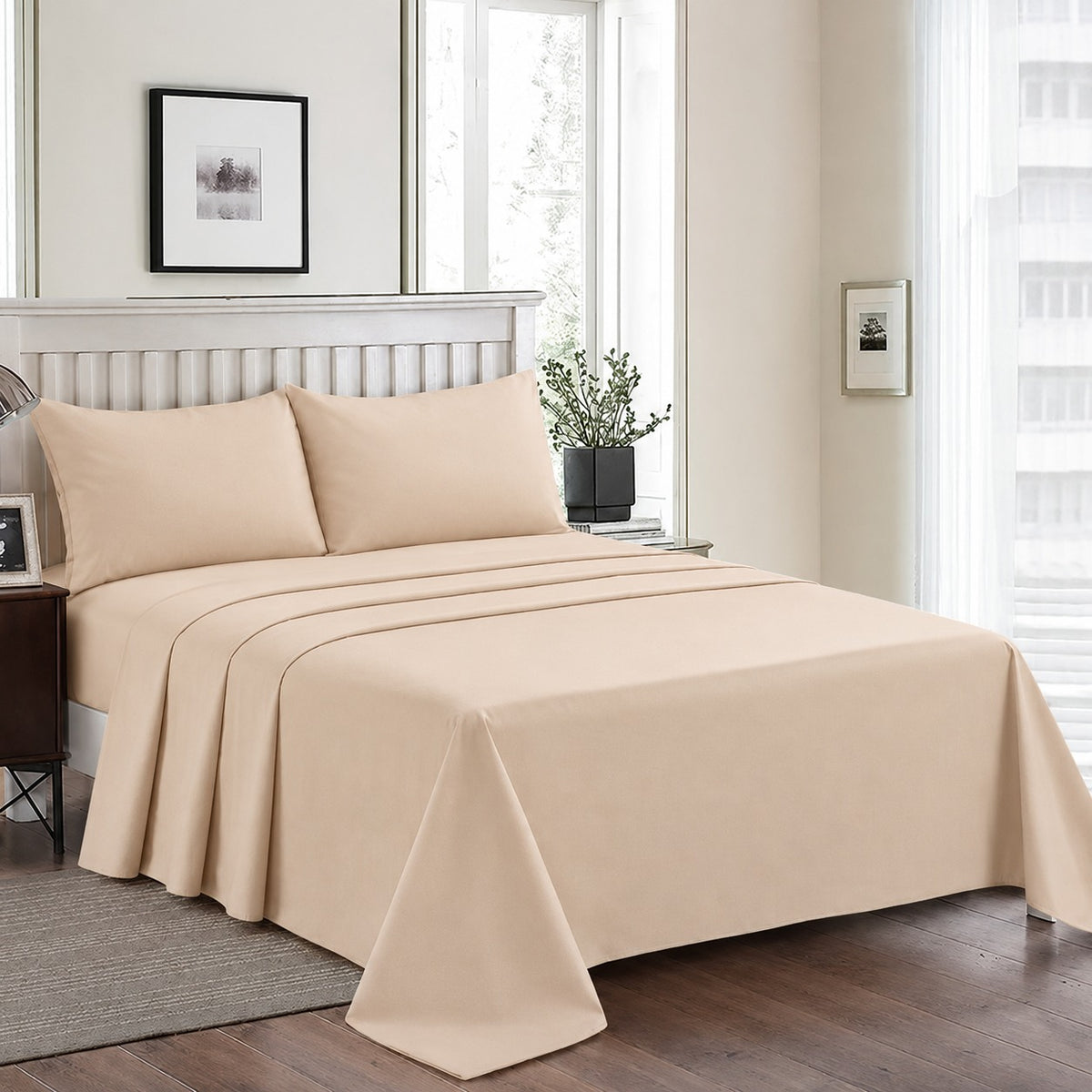 3 Pcs Kids Bedding Set Beige (Single)