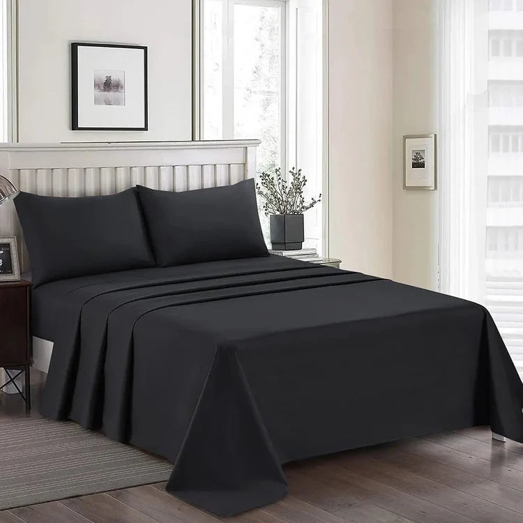 3 Pcs Kids Bedding Set Black (Single)