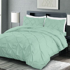 6 Pcs Diamond Lime Green Bed Sheet Set with Quilt and Pillow Covers