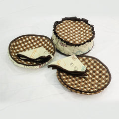 5 Pcs Quilted Hot Pot Set Bistro Brown