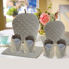 7 Pcs Quilted Tea Cozy Set Genoa Beige