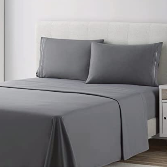 Alacrity Dyed 3 Pcs Bedding Set Grey 1024