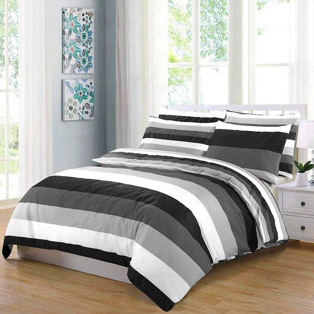 8 Pcs Chevron Bed Sheet Set With Quilt, Pillow & Cushions Covers