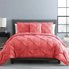 8 Pcs Diamond Blush Pink Bed Sheet Set with Quilt, Pillow and Cushions Covers