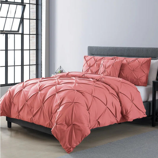 8 Pcs Diamond Blush Pink Bed Sheet Set with Quilt, Pillow and Cushions Covers 1024