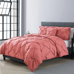 8 Pcs Diamond Blush Pink Bed Sheet Set with Quilt, Pillow and Cushions Covers