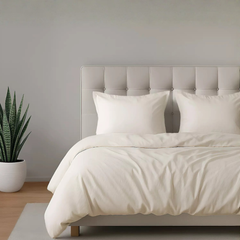 8 Pcs Plain White Bed Sheet Set (Quilt, Pillow & Cushion Covers)