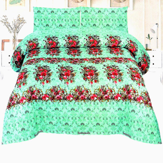 Adderley Floral 3 Pcs Bedding Set Ferozi 1200