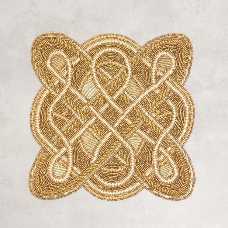 Adeliene Embellished Placemat Golden