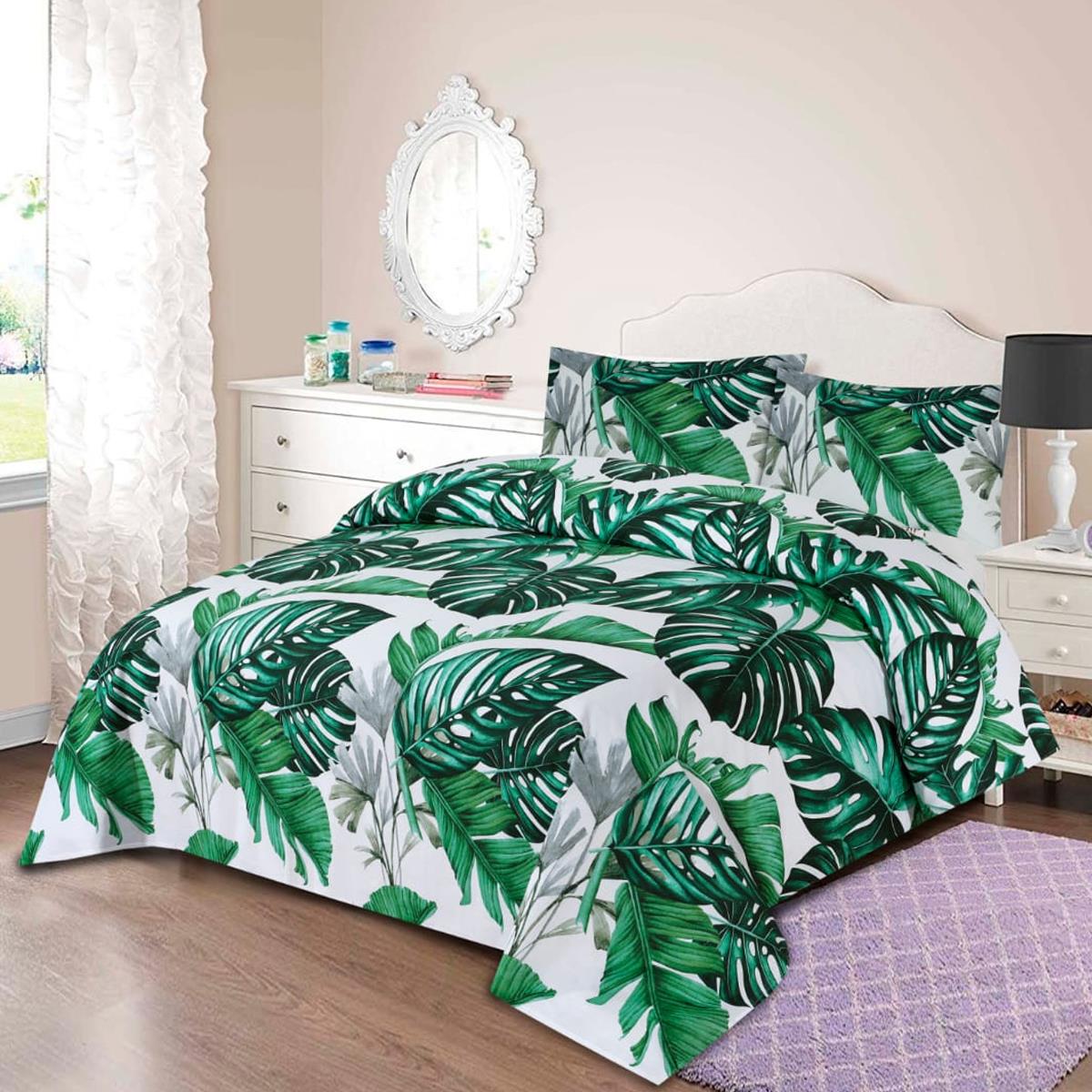 Adeliene Green 3 Pcs Bedding Set