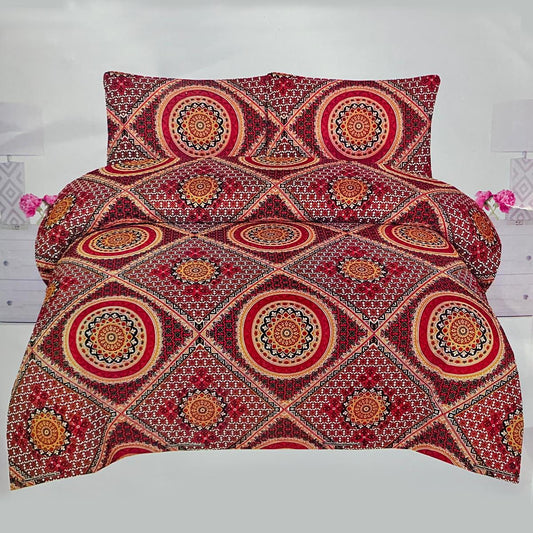 Adelina 3 Pcs Bedding Set Red 1200