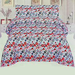 Adria Circles 3 Pcs Bedding Set Red