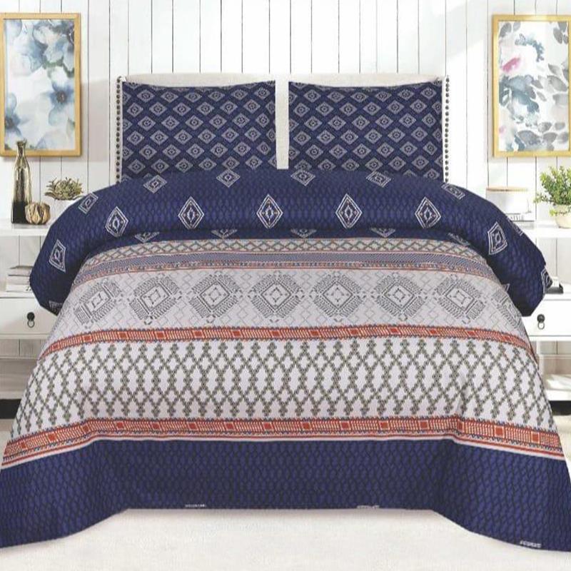 Ailish 3 Pcs Bedding Set Blue