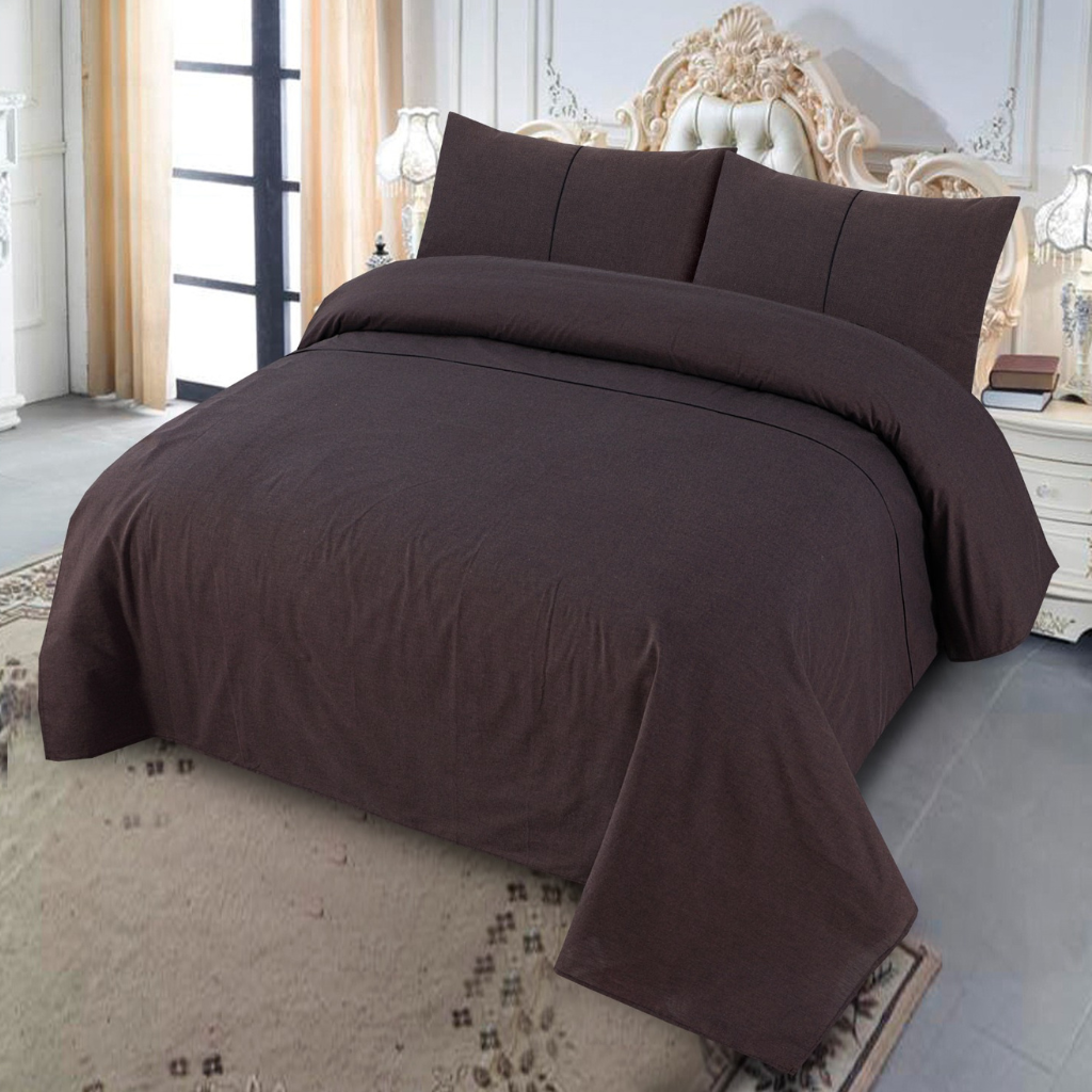 Alacrity 3 Pcs Bedding Set Brown