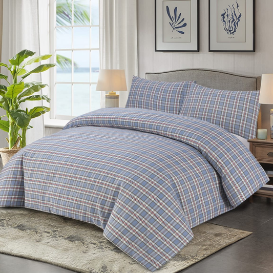 Alacrity 3 Pcs Bedding Set Check Grey 1024