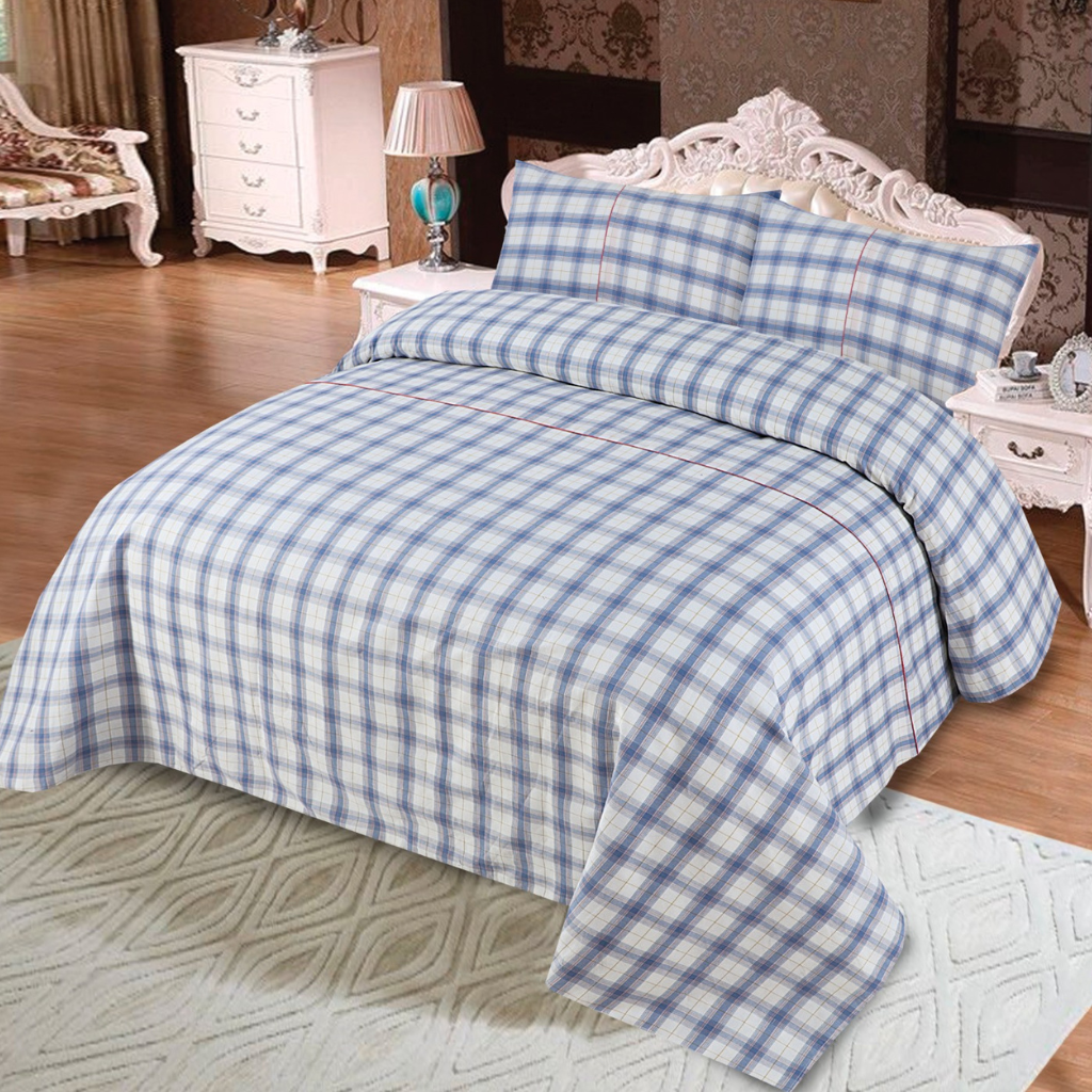 Alacrity 3 Pcs Bedding Set Check White