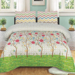 Alcaraz Floral 3 Pcs Bedding Set Grey