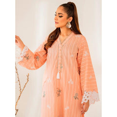 Alessa 2 Pcs Embroidered Stitched Suit Peach