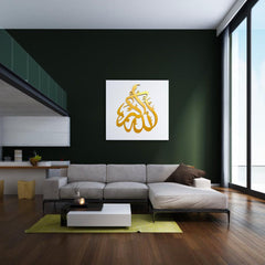 Allah O Akbar Calligraphy Golden