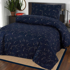 Amador Navy 2 Pcs Bedding Set