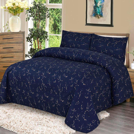 Amador Navy 3 Pcs Bedding Set 1200