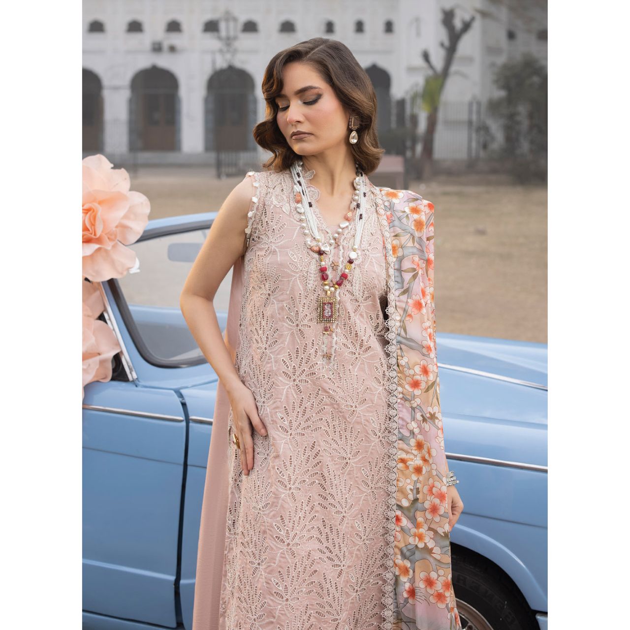 Amirah 3PC Unstitched Embroidered Suit (Eid Edition)