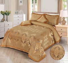 Amok 5 Pcs Palachi Bed Sheet Set Gold Brown