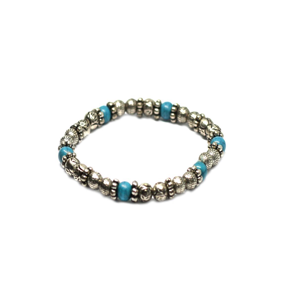 Antique Silver Beaded Bracelet