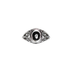 Antique Silver Single Stone Ring