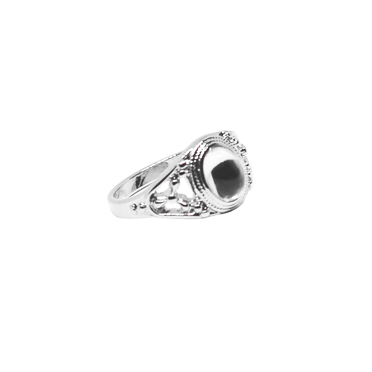 Antique Silver Single Stone Ring