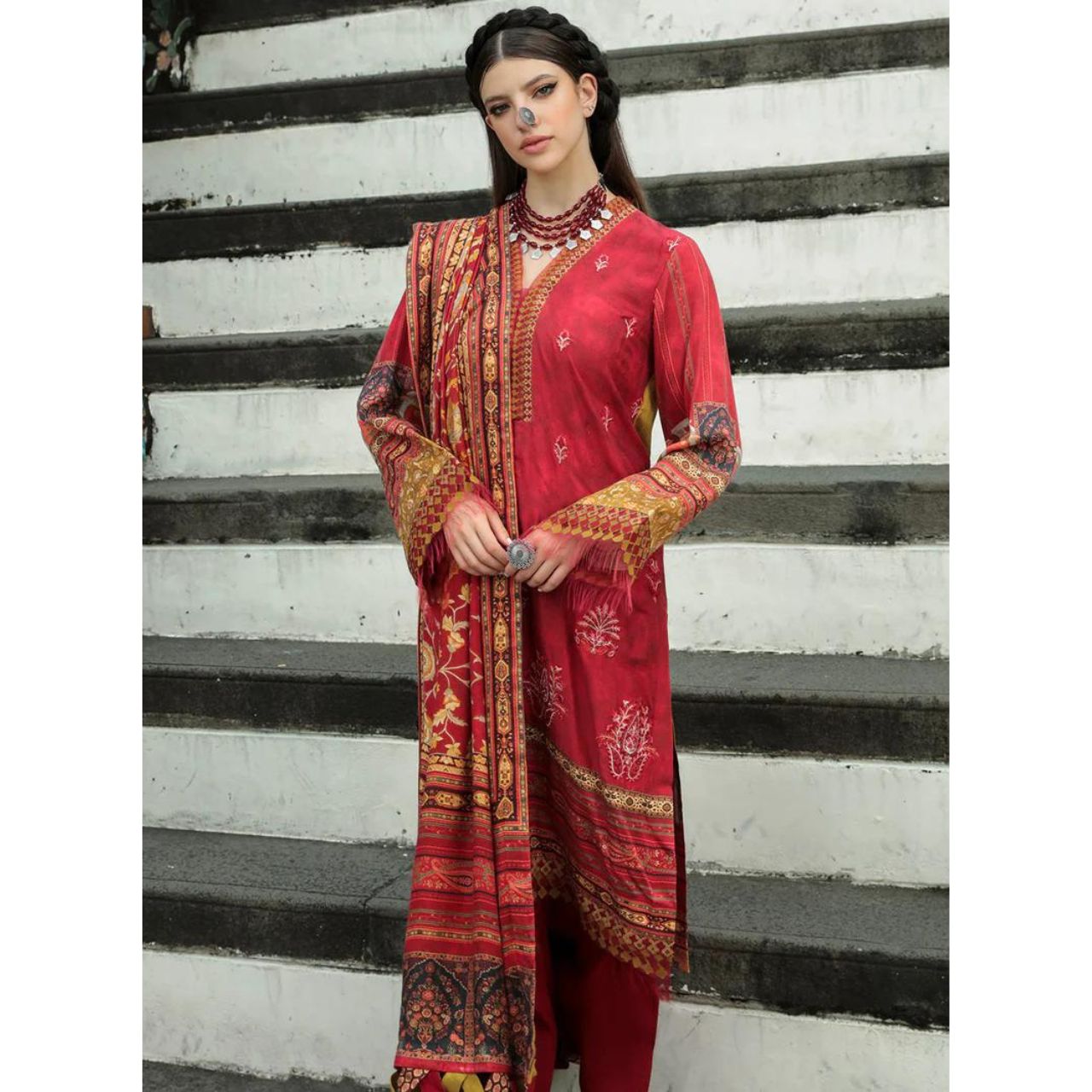 Apsara 3 PC UnStitched Suit