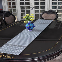 Argos 1 Pcs Embroidered Table Runner Grey