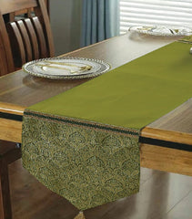 Aroosa 1 Pcs Embroidered Table Runner Green