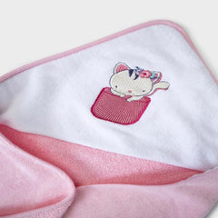 Emilia Baby Hooded Towel Pink