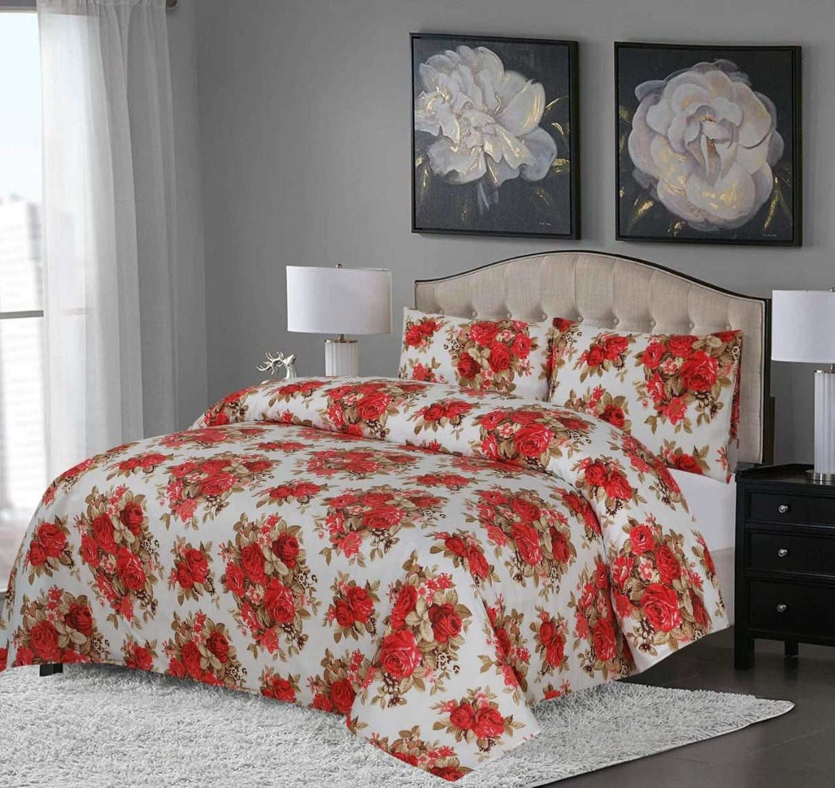 Barwick Floral 3 Pcs Bedding Set