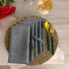 Baskin 8 Pcs Napkins Set Charcoal