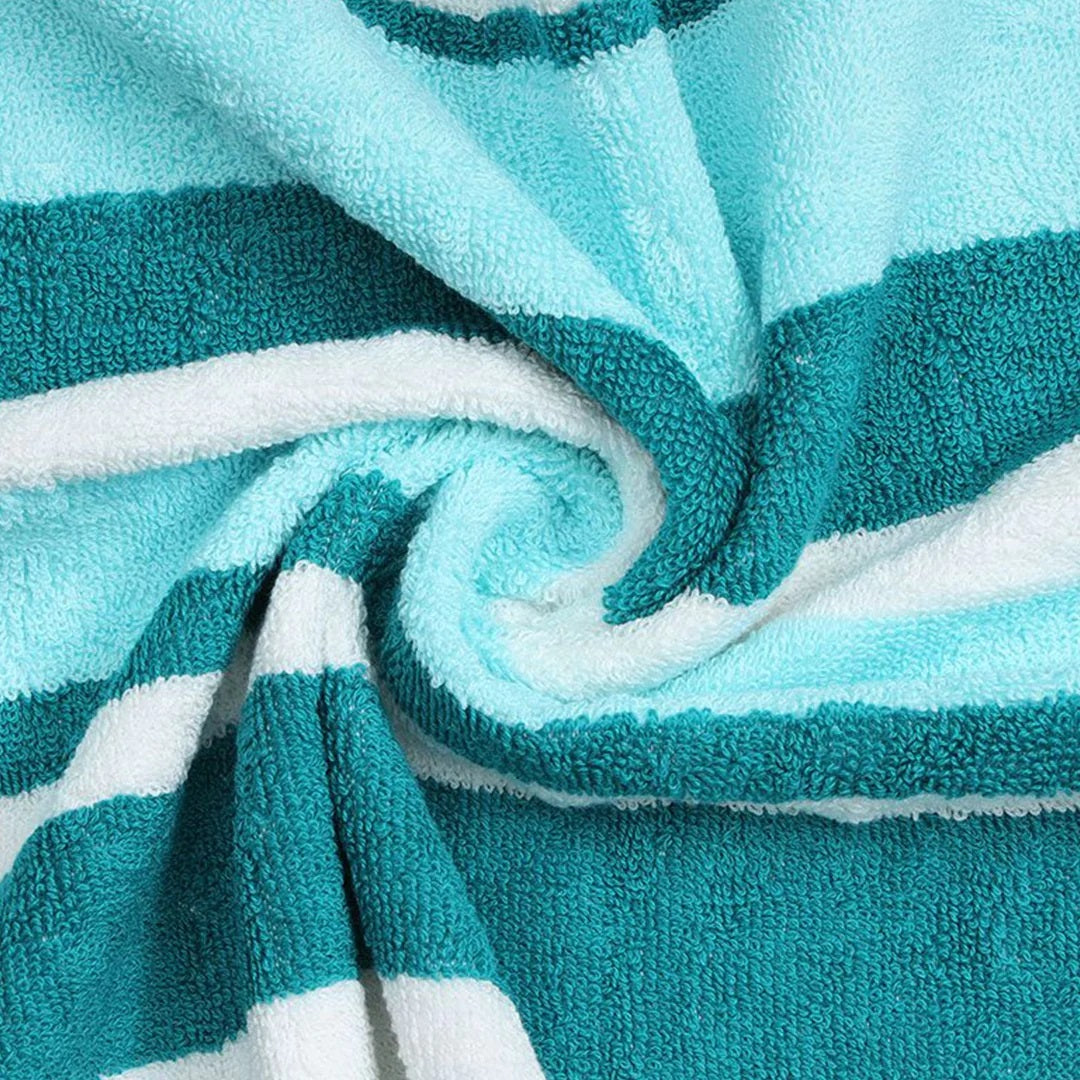 Bath Towel Blue Stripe 100% Cotton Extra Absorbent (500 GSM)