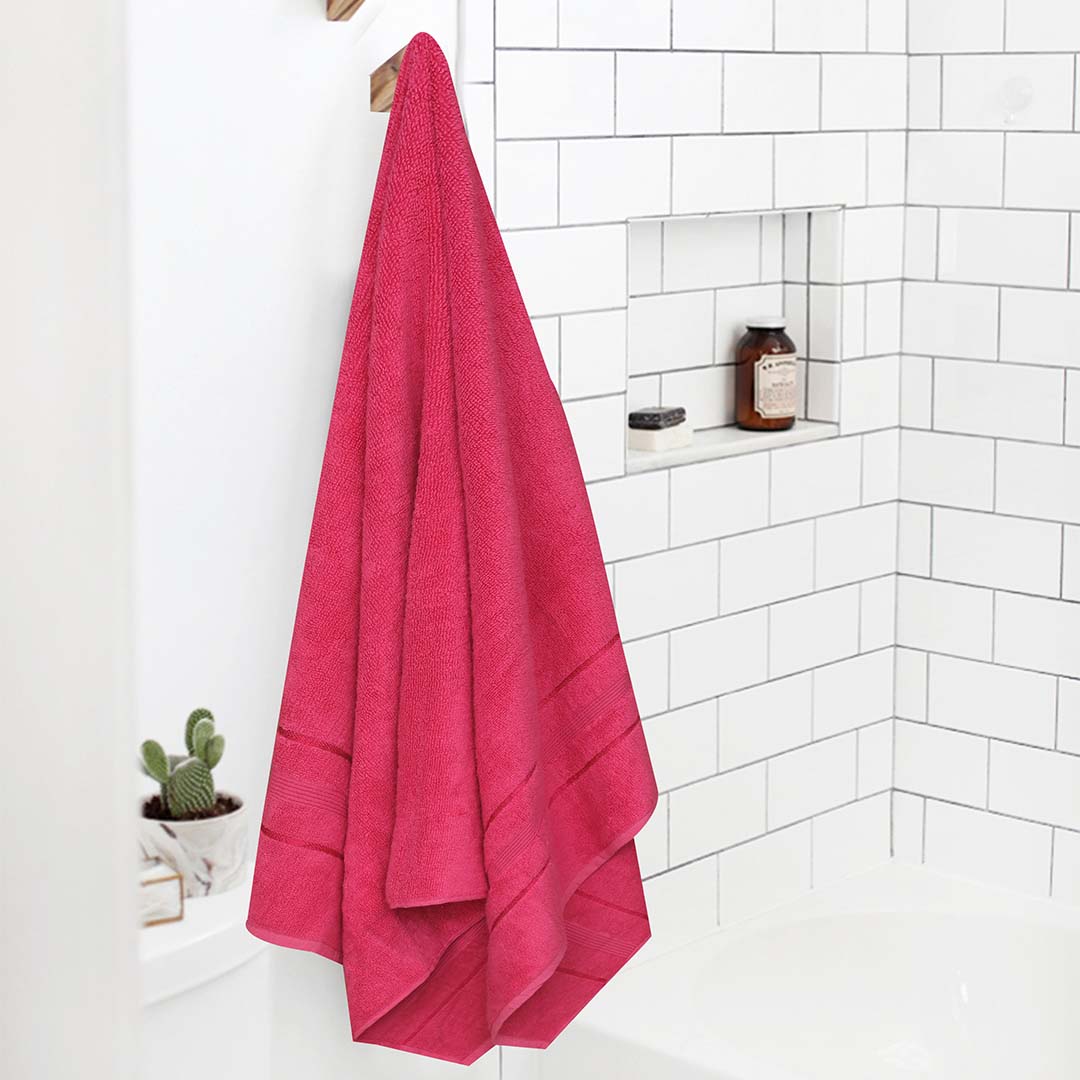 Bath Towel Darkish Pink 100% Cotton Extra Absorbent (400 GSM)